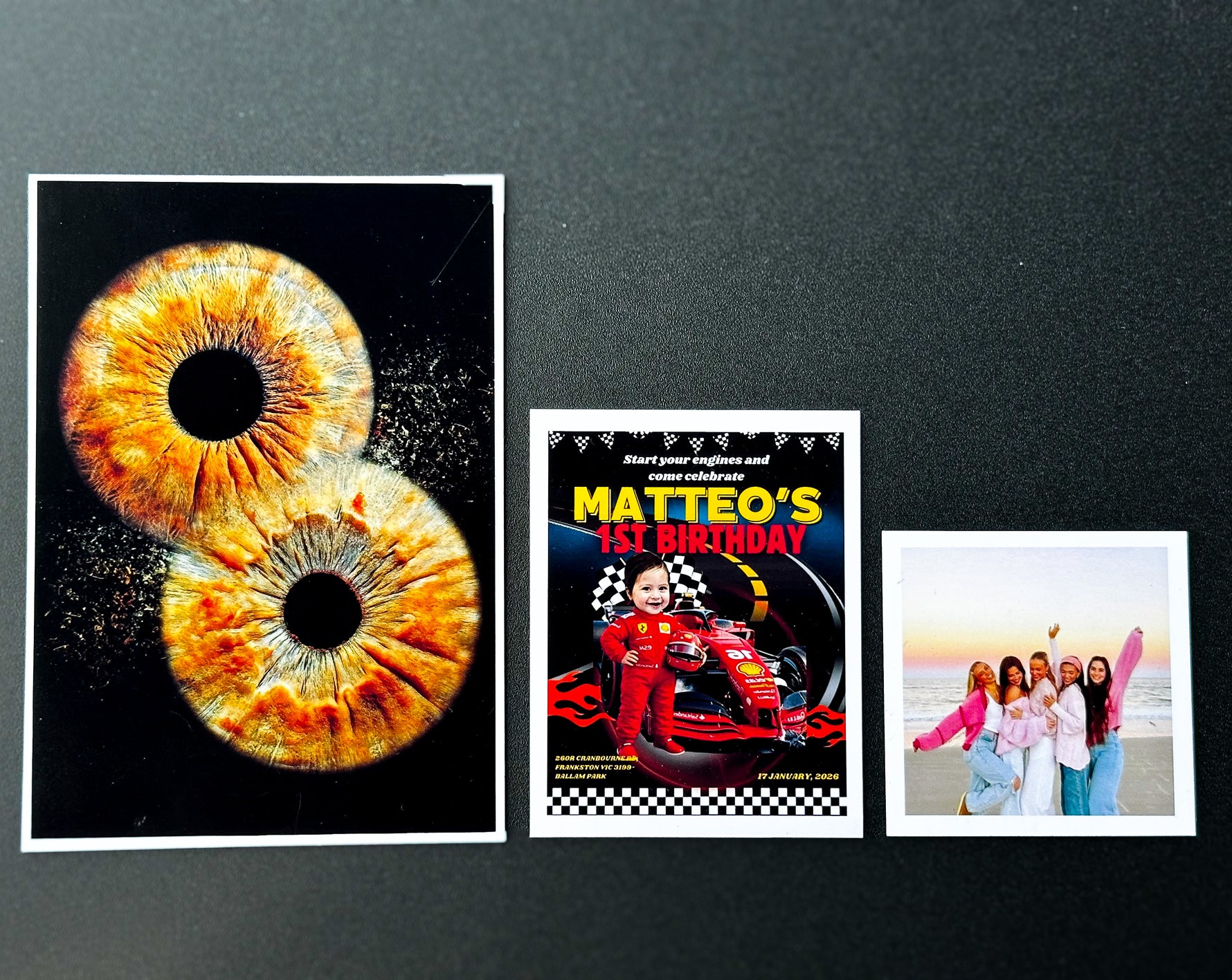 Handmade bordered photo magnet with your chosen photo