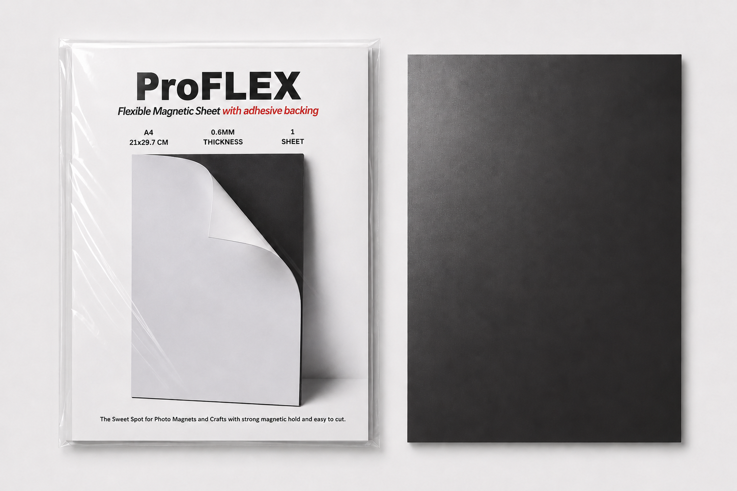 A4 Magnetic Sheet with Adhesive Backing 0.6mm Thickness