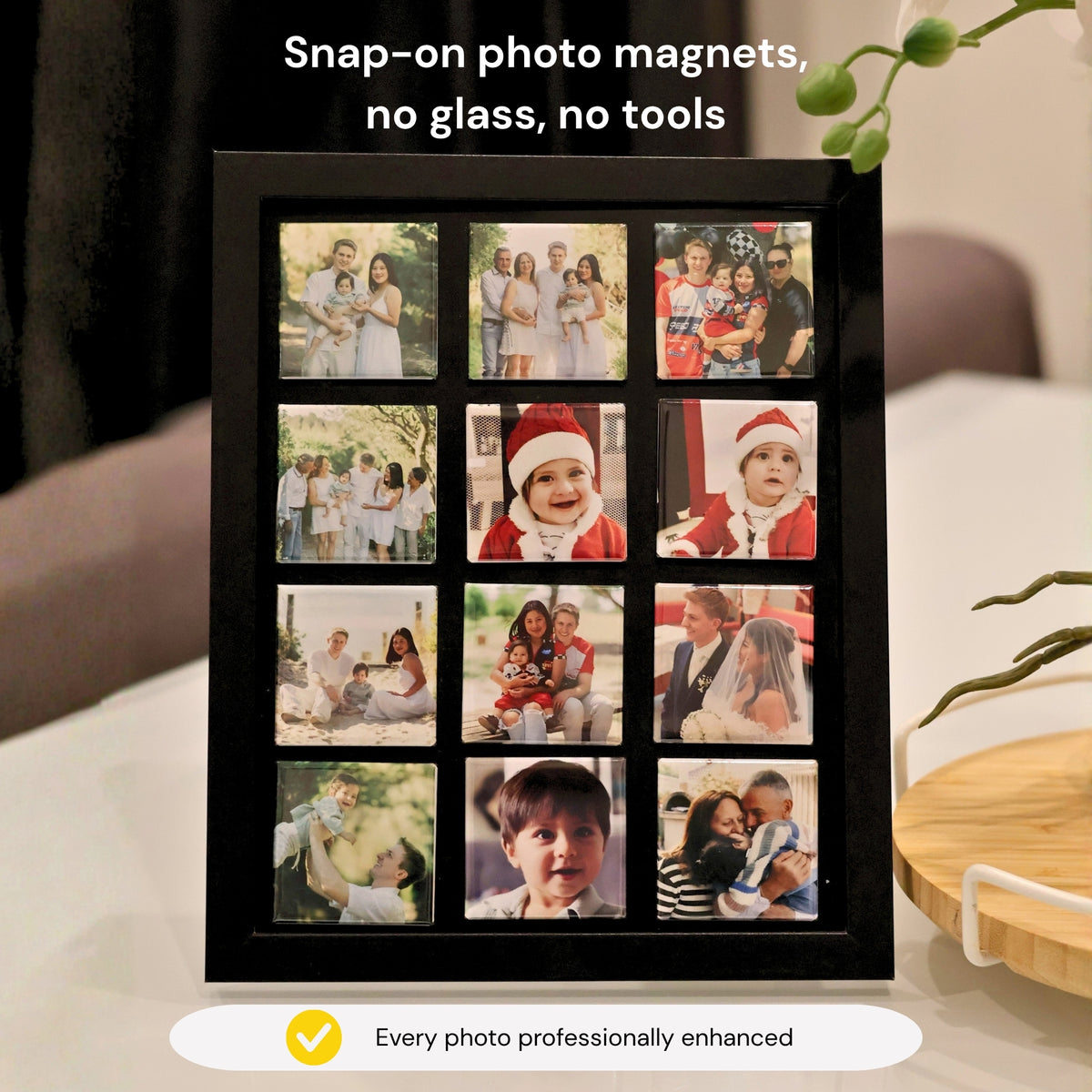 Magnetic Framed Button Photo Magnet – The Most Beautiful Way to Display Memories in Your House