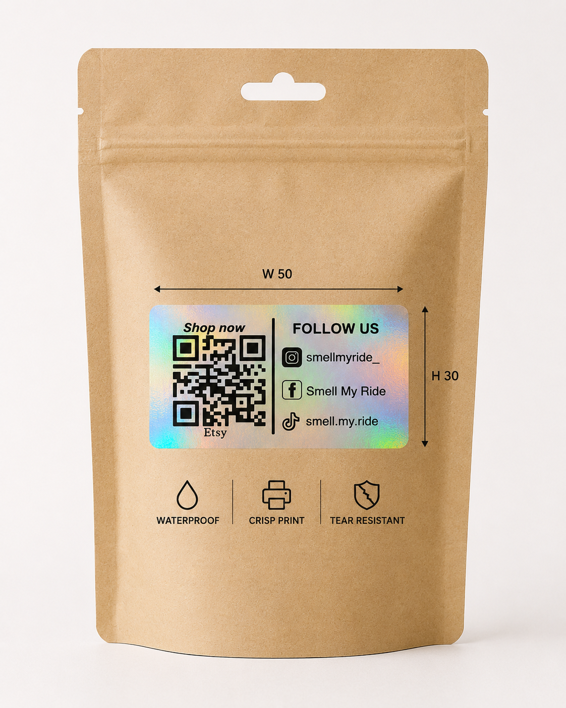 Label Sticker - Holographic 50x30cm