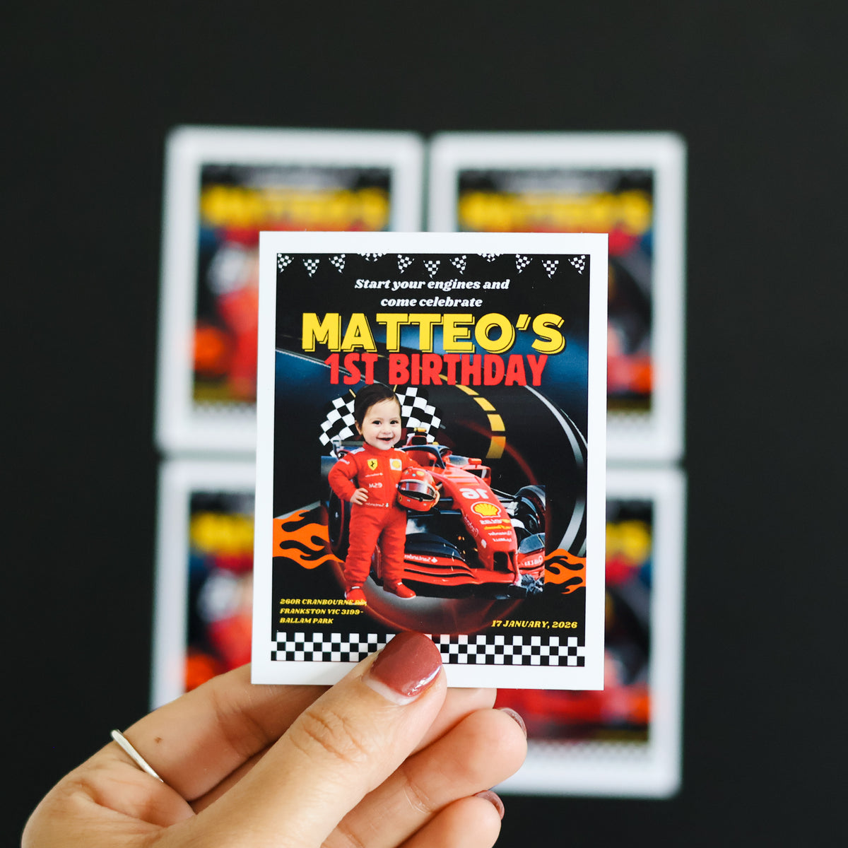 Custom bordered photo magnet printed with your favourite picture