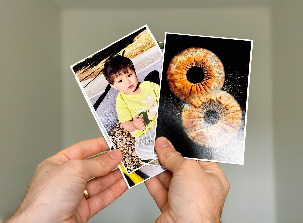 Personalised bordered photo magnet handmade by CozyCrafts Australia