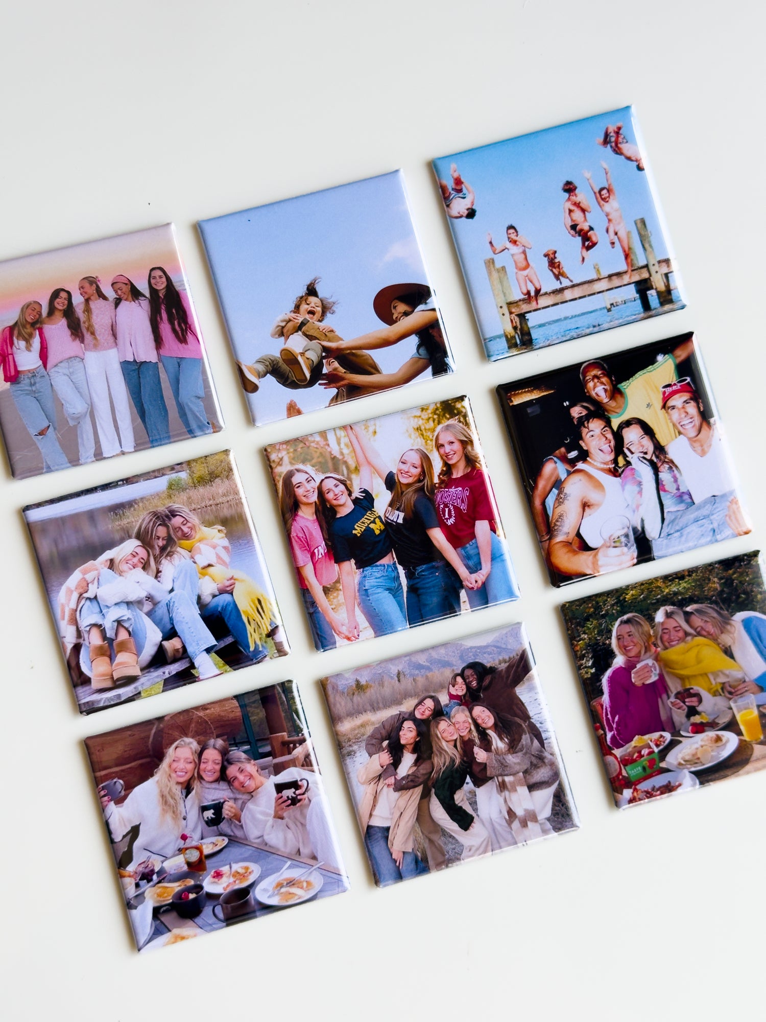 Classic memory photo fridge magnet in 2.1 x 2.1 inch size