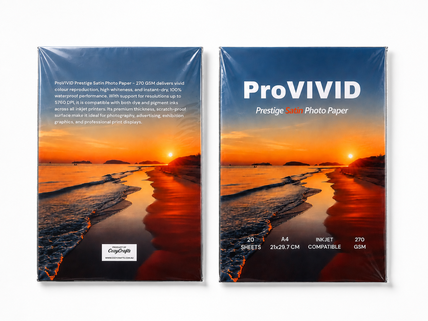 ProVIVID Prestige SATIN Photo Paper 270GSM A4 20 sheets per pack