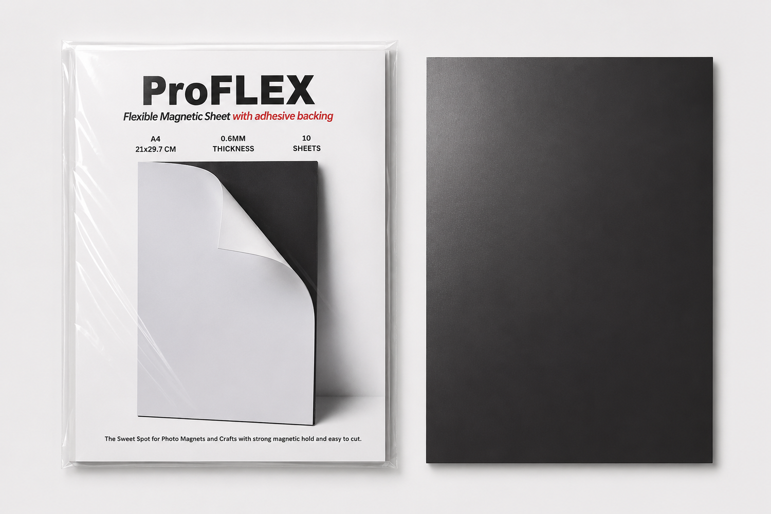 A4 Magnetic Sheet with Adhesive Backing 0.6mm Thickness