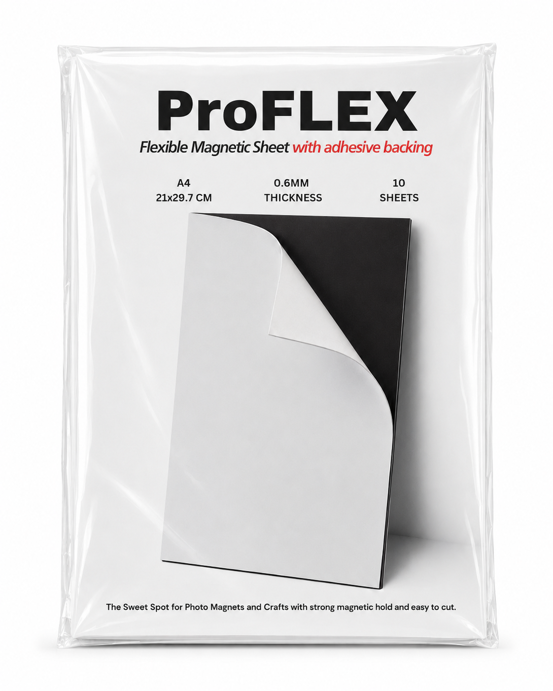 A4 Magnetic Sheet with Adhesive Backing 0.6mm Thickness