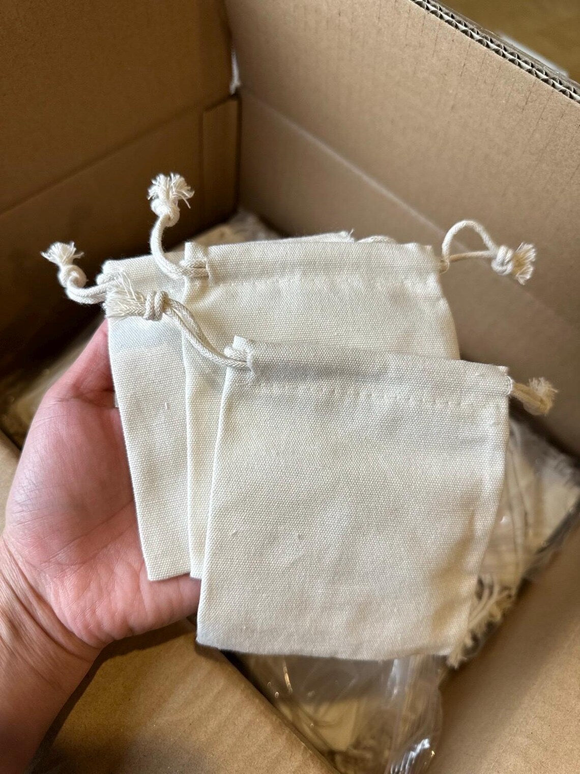 Cotton Drawstring Gift Pouch 10x12 cm - Elevate Small Gifts Instantly